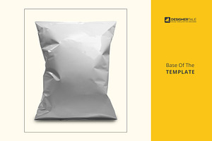 Foil Snack Bag Packaging Mockup