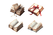 Old Open Book clipart, an Illustration by Designworld (Thumbnail 4 of 5)