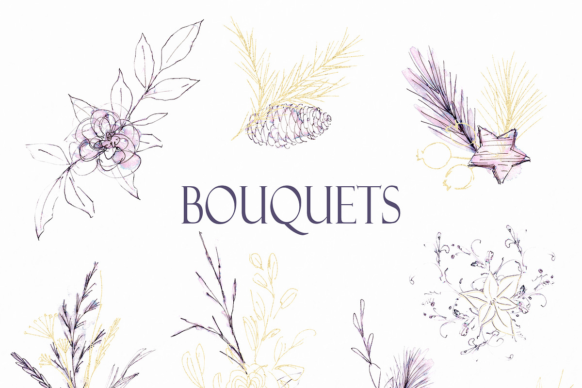 Gentle Winter. Christmas Line Art, an Animal Illustration by NataliArkushArt (Photo 4 of 17)