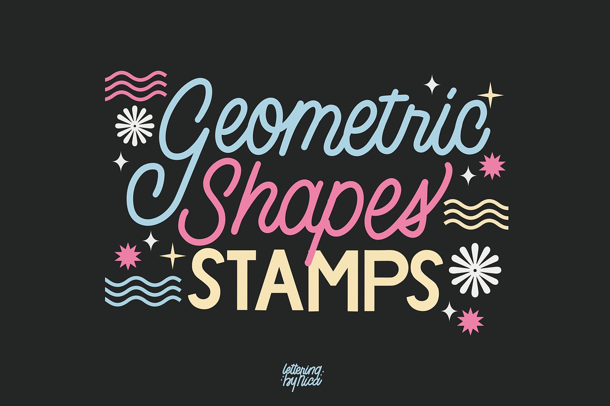 Geometric Shapes BrushPack Procreate, a Brush Add-On by letteringbynica (Photo 1 of 2)