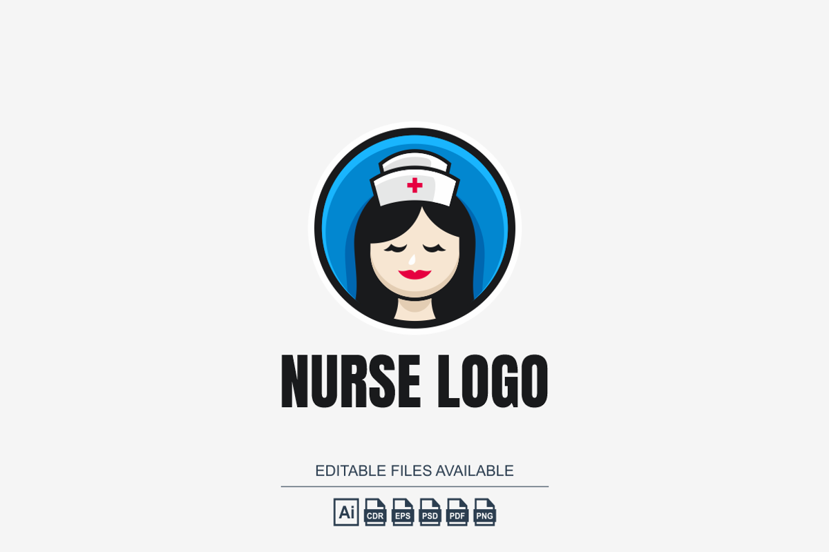 Nurse Simple Mascot Logo, a Branding & Logo Template by Ibnipro1