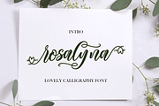 Rosalyna Script, a Script Font by Meutuwah (Thumbnail 1 of 5)