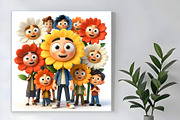 Flowers and Friends, a Person Illustration by Sharon Schwalbe (Thumbnail 3 of 5)