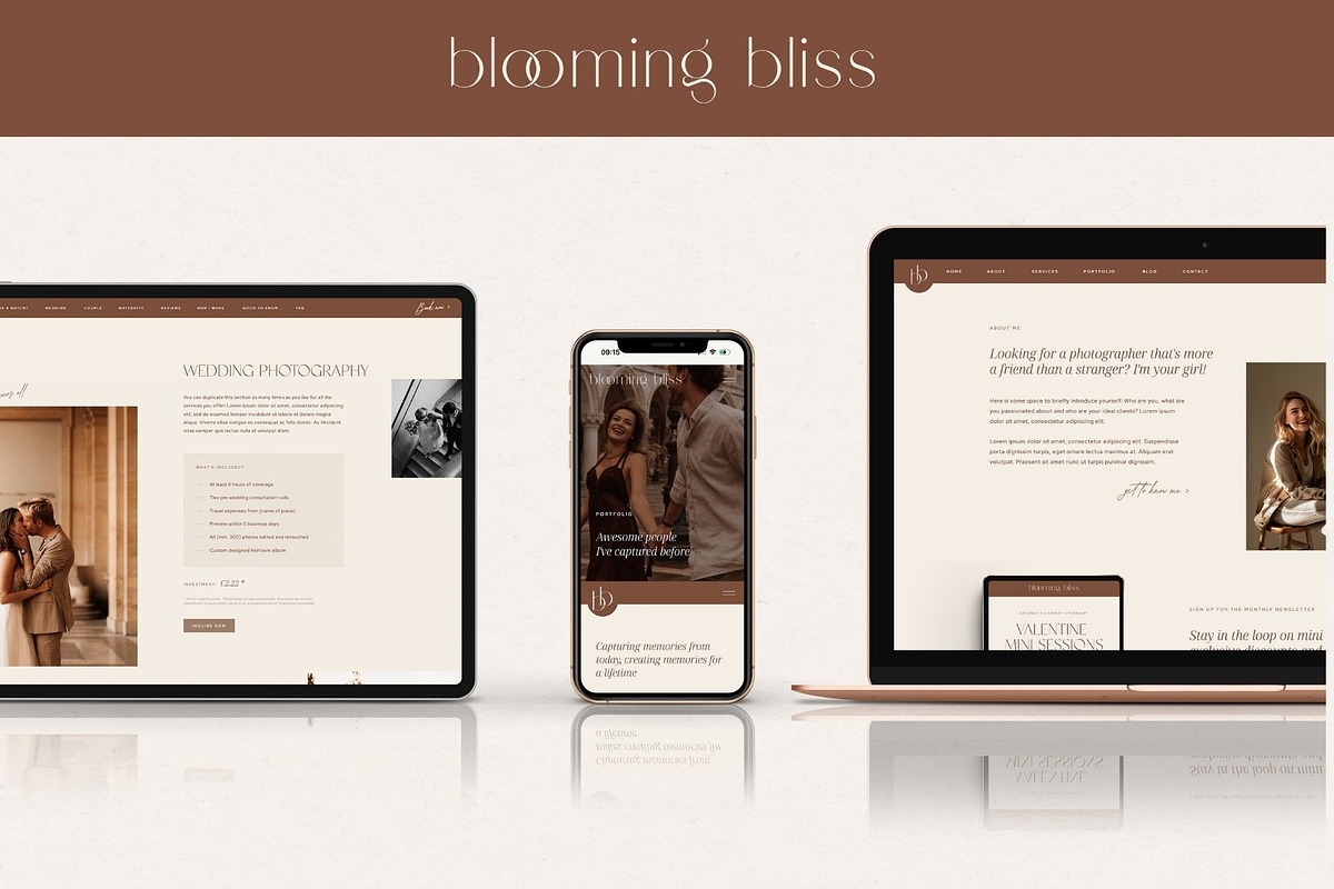 Minimal Boho Showit Template, a Websites & App Template by Wonderlik Webdesign (Photo 2 of 8)