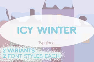 Icy Winter - Frozen Display Font, a Sans Serif Font by Bexx Atelier