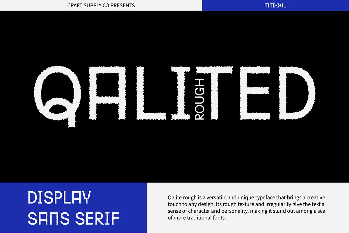 Qalited Rough, a Sans Serif Font by Craft Supply Co. (Photo 1 of 8)