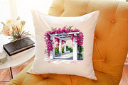 Summer Santorini Vacation Clipart, an Illustration by Sublimation Artist (Thumbnail 6 of 6)