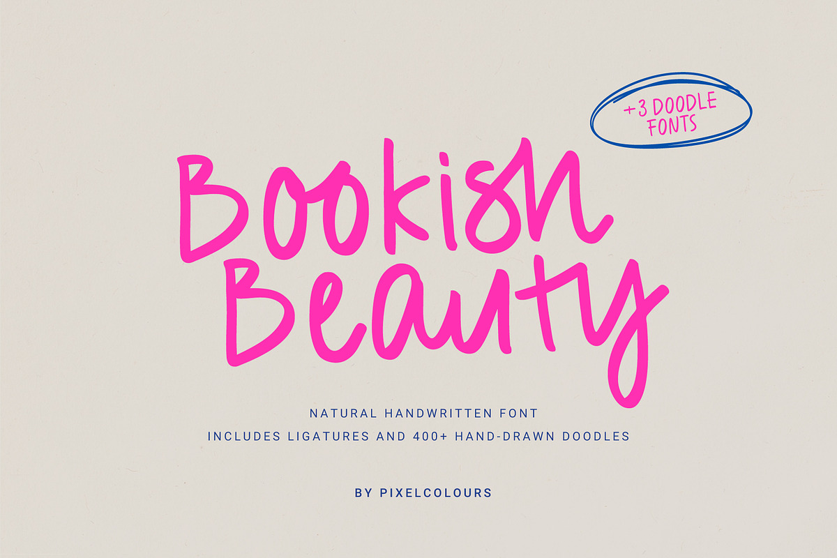 Handwritten Font Duo Bookish Beauty, a Handwritten Font by pixelcolours (Photo 1 of 14)