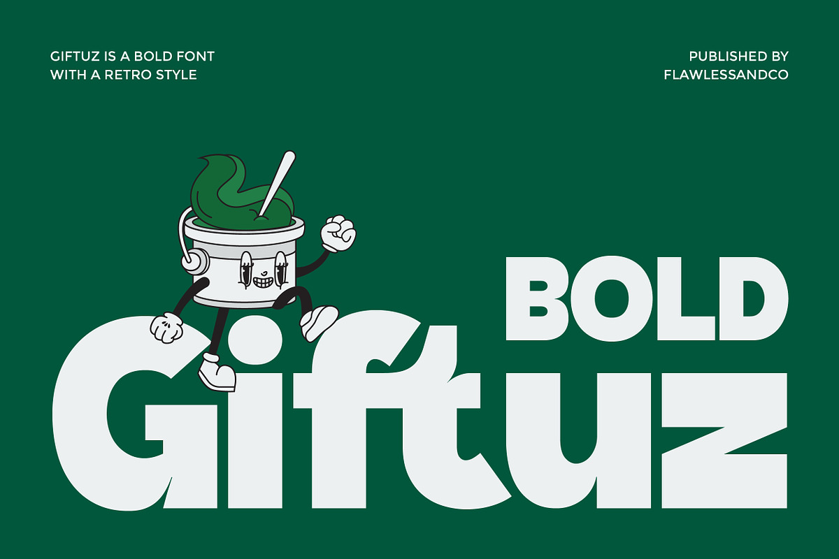 Giftuz - Bold Sans Serif Font, a Sans Serif Font by Flawless And Co (Photo 1 of 10)