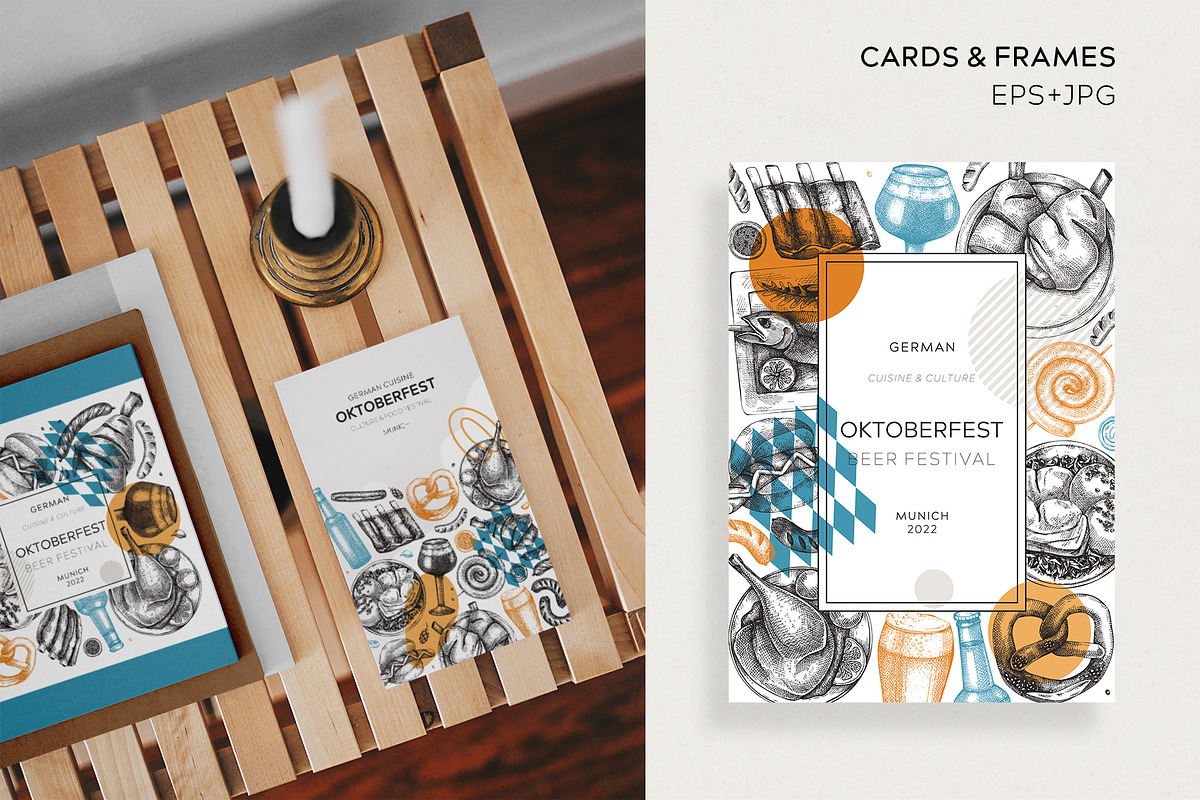 Oktoberfest German Food Vectors, a Food Illustration by Yevheniia (Photo 3 of 13)