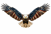 Bald Eagle Patriotic Watercolor PNG, an Animal Illustration by VetalStock (Thumbnail 3 of 8)