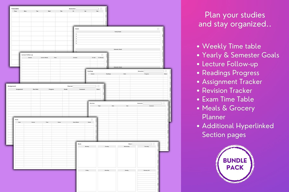 Digital Student Planner - Grey, a Templates & Theme by Design Composer (Photo 2 of 4)