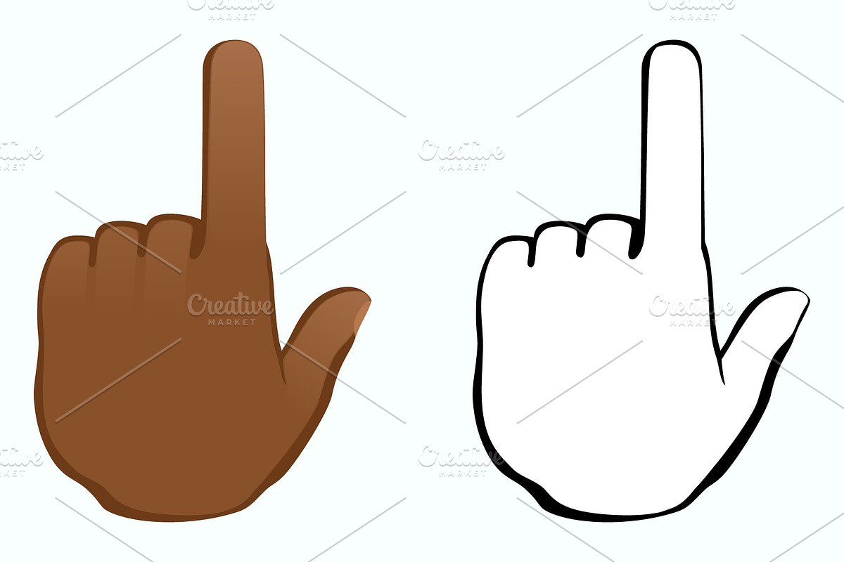 Backhand index pointing up icon, an Emoji Icon by Yayasya (Photo 3 of 3)