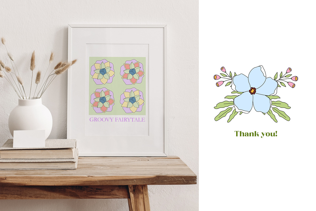 Retro flowers. Groovy summer clipart, an Object Graphic by Sofico (Photo 23 of 23)