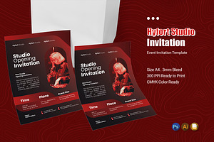 Hyfort Studio - Event Invitation, an Invitation Template by Esensifiksi.studio