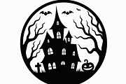 Haunted Halloween Silhouette bundle, an Illustration by BIPLOB EXPERT (Thumbnail 5 of 9)