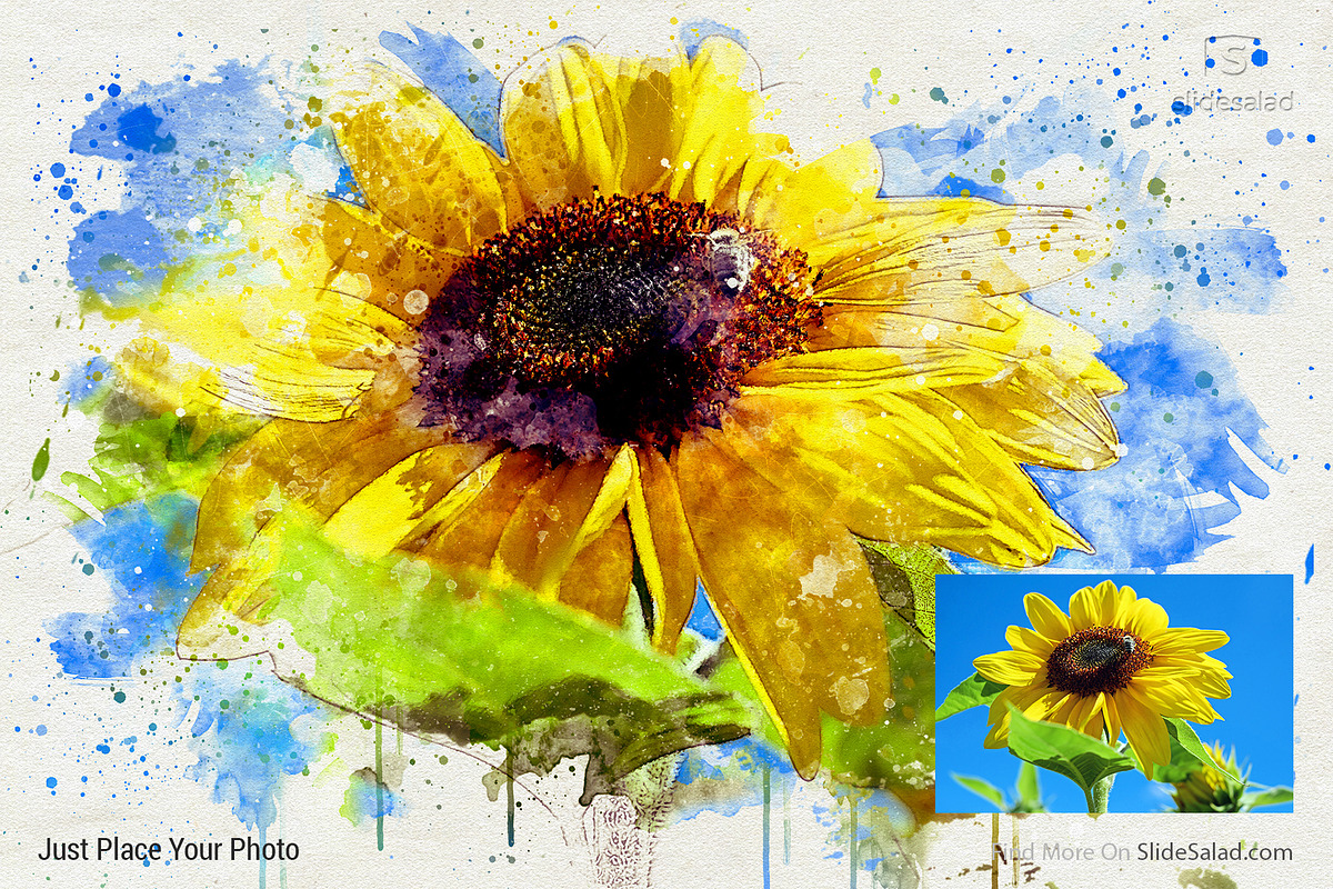 Watercolor Photoshop Mock-ups, an Action Add-On by SlideSalad (Photo 5 of 36)