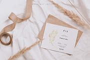 Dry flowers card mockup, a Card Template by YuMyart (Thumbnail 3 of 7)