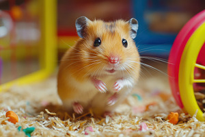 Charming hamster standing in cage, s, an Animal Photo by Pixeness Studio