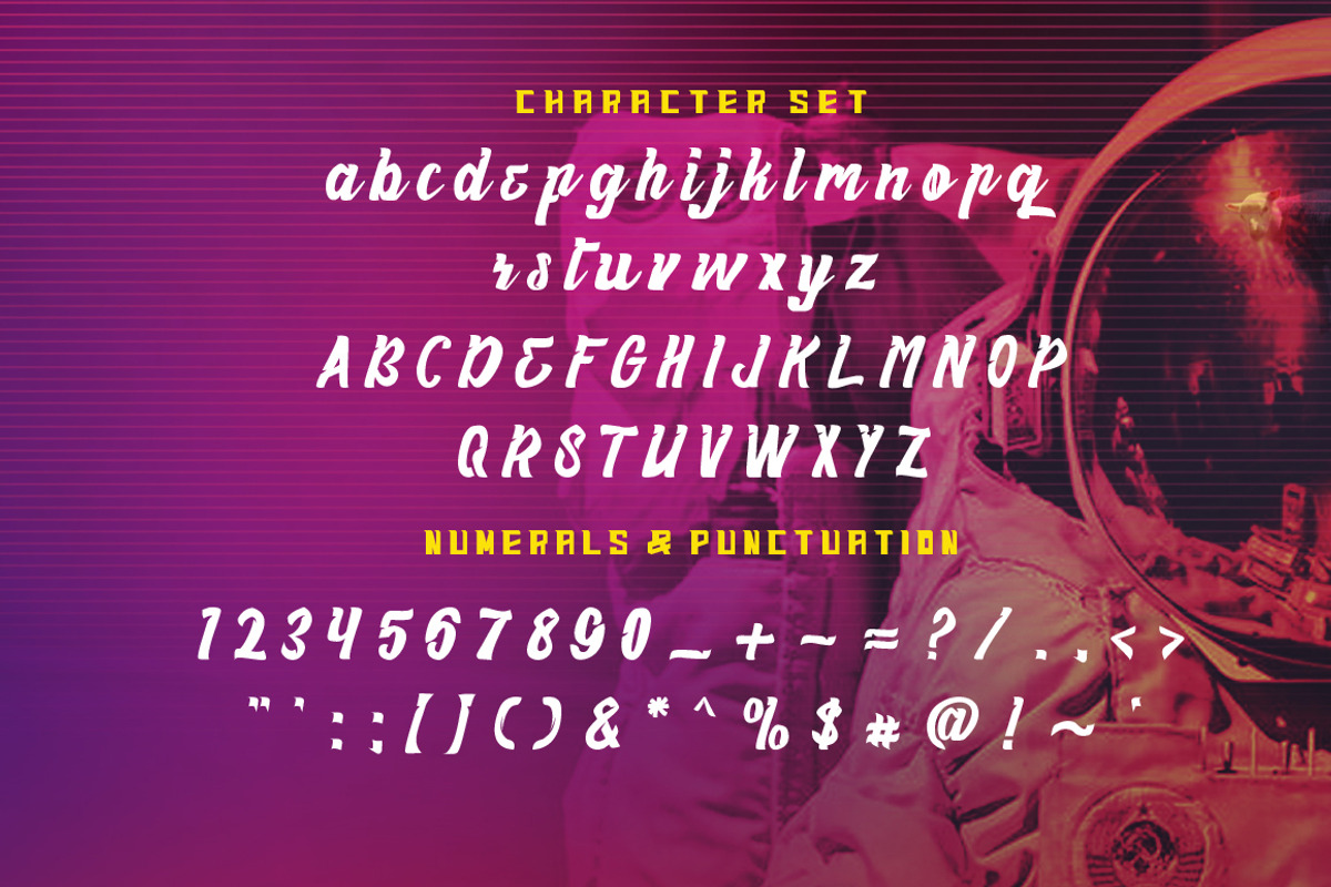 Haynthams Spacescript Font (2 in 1) preview 4
