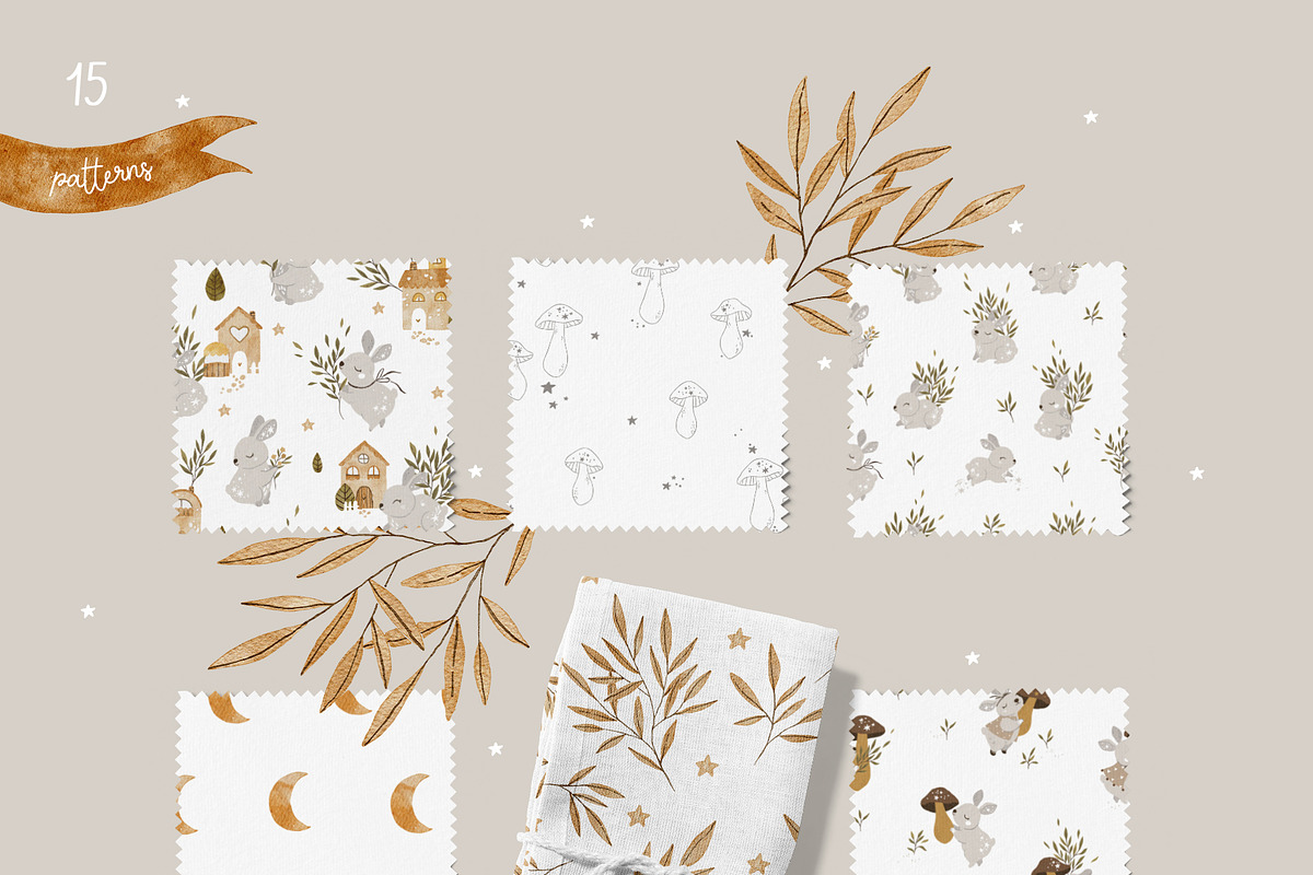 Floral Rabbit Collection, an Animal Illustration by tatiletters (Photo 11 of 13)