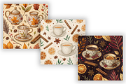 Cozy Autumn Tea Party Digital Paper, a Pattern Graphic by FloridPrintables (Thumbnail 3 of 9)