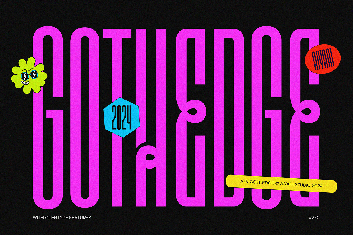 Gothedge, a Sans Serif Font by Aiyari (Photo 1 of 12)