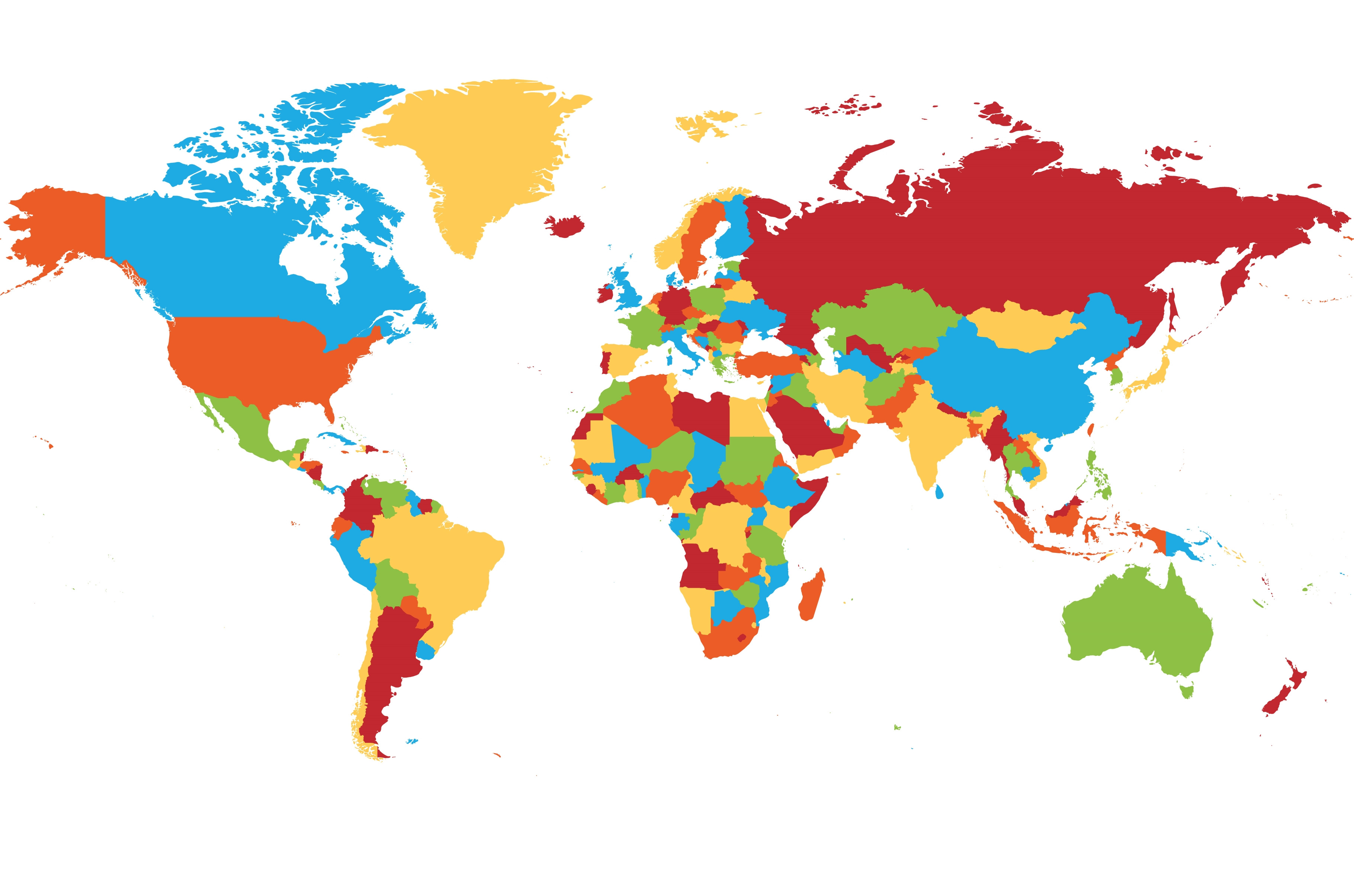 World map. High detailed blank, a Work Illustration by pytyczech