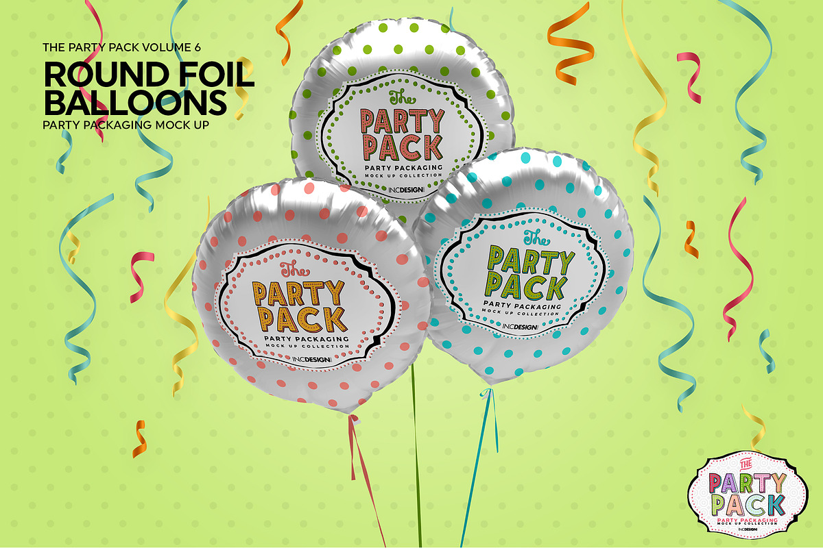 Round Foil Balloons Mockup, a Product Mockup by INCDesign (Photo 4 of 7)