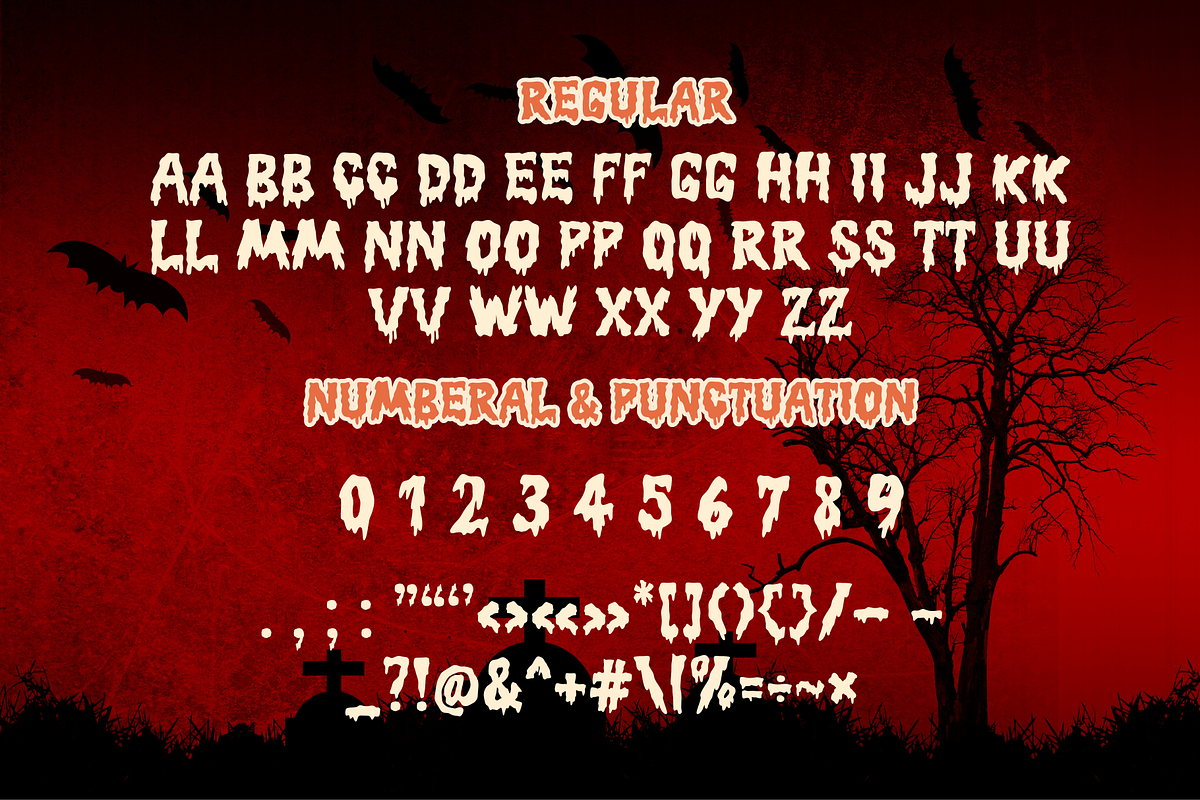 Haunted Palace is a Halloween font, a Handwritten Font by Brown Cupple (Photo 11 of 11)