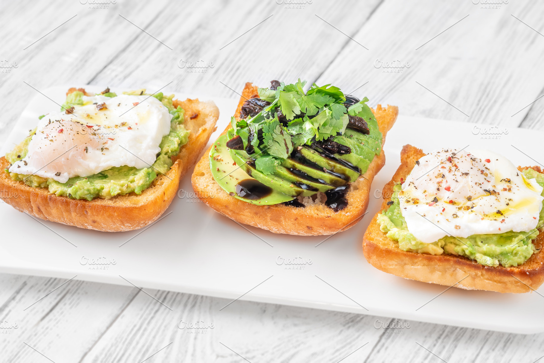Ciabatta sandwiches with poached egg, a Food & Drink Photo by Alexander Prokopenko