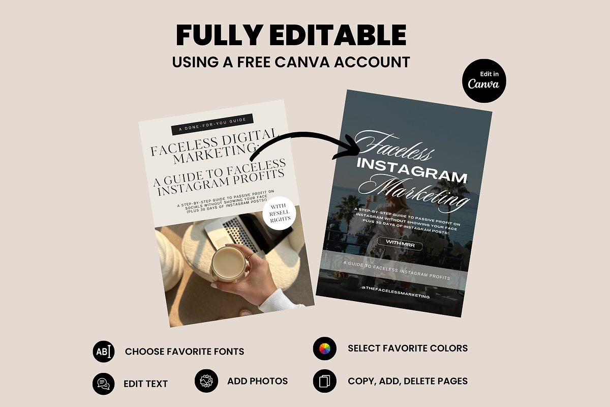 MRR Faceless Digital Marketing Ebook, a Magazine Template by Design By Hira (Photo 9 of 11)