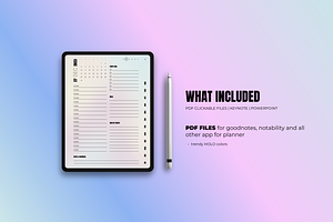 Holo Editable Digital Planner 2023