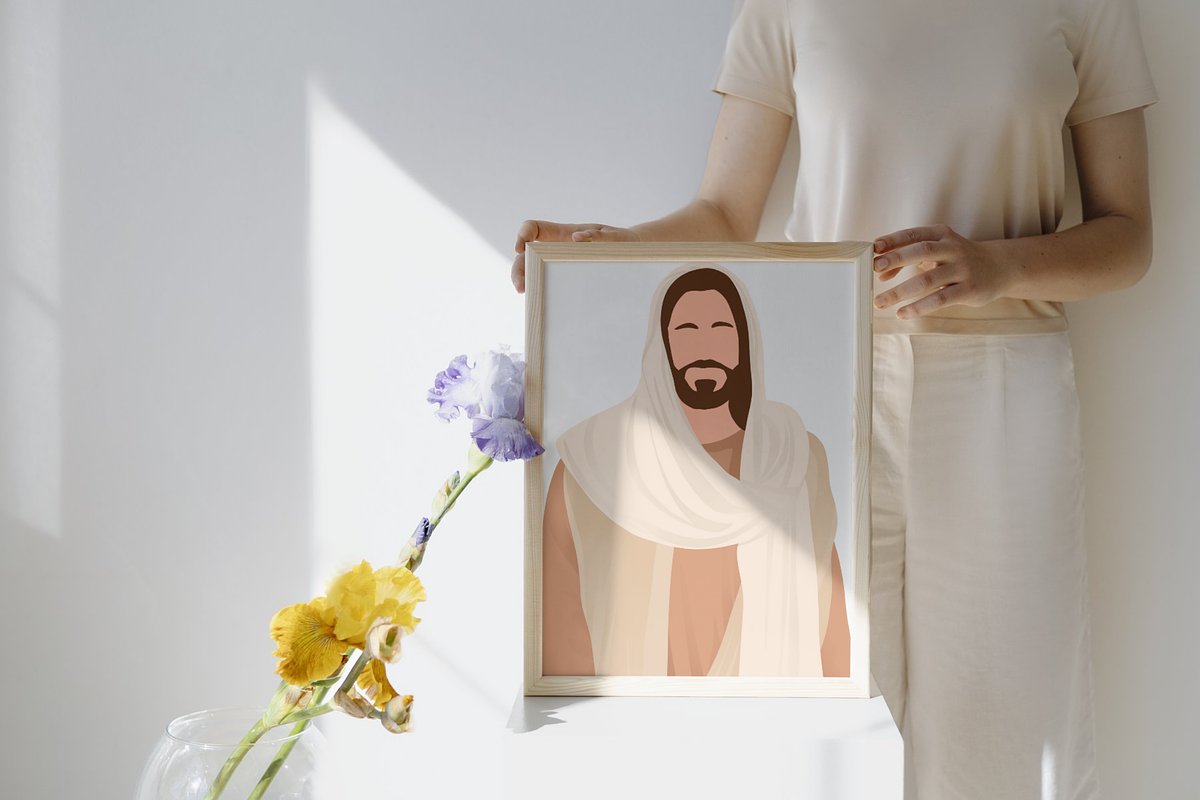 Minimalist Illustration Jesus Christ, a Person Illustration by Made bynath (Photo 2 of 3)
