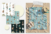 Garland of Shells Watercolor Clipart, an Illustration by NATASHA CHU (Thumbnail 7 of 12)