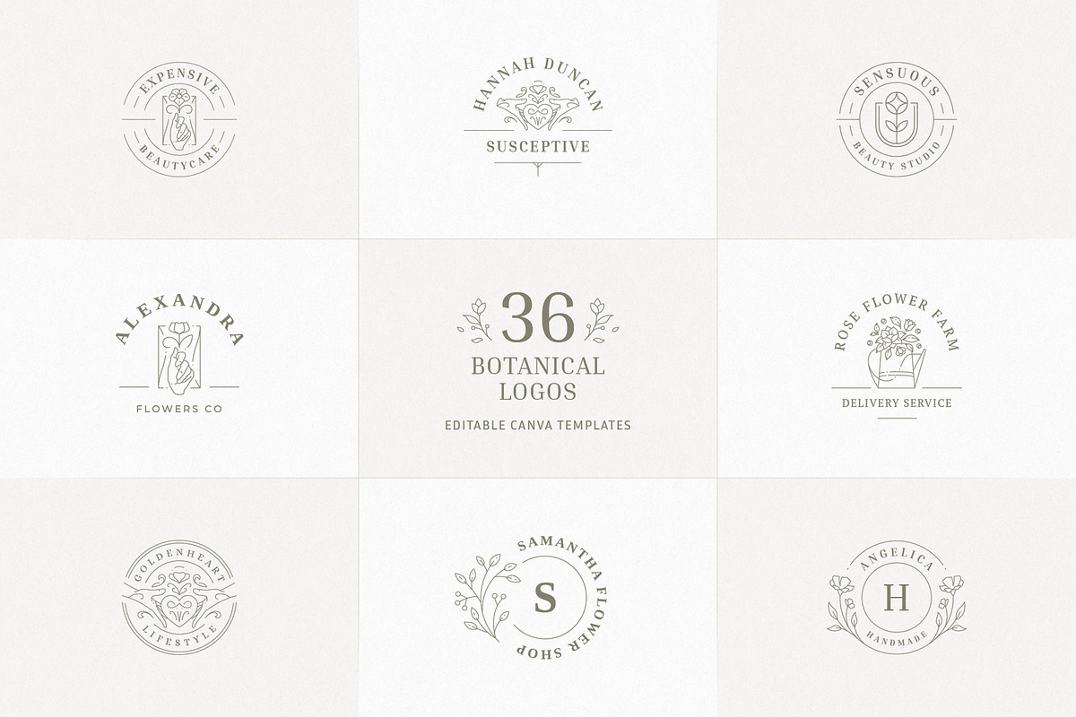 36 Botanical Logo Templates | Canva, a Branding & Logo Template by Vasya Kobelev (Photo 1 of 10)