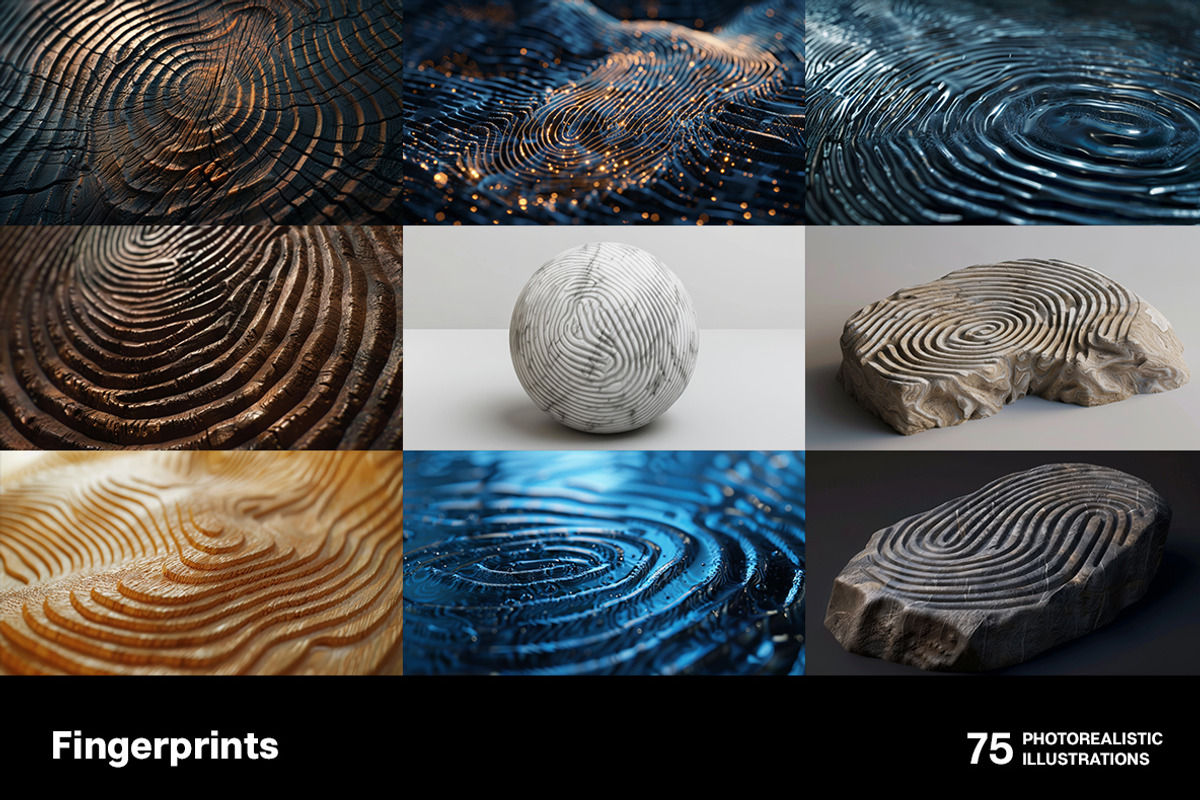 Fingerprints. 75 images, an Object Illustration by Handmadefont (Photo 12 of 15)