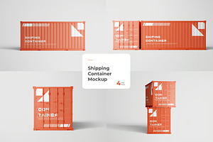 Shipping Container Mockup, a Cups & Container Mockup by Se٧enStudio