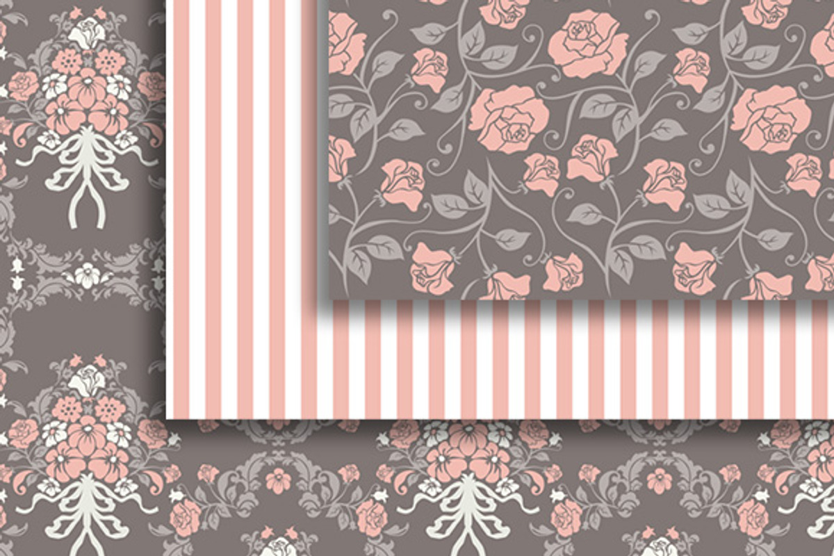 18 elegant Versailles style papers, a Pattern Graphic by CLIPART GARDEN (Photo 3 of 5)