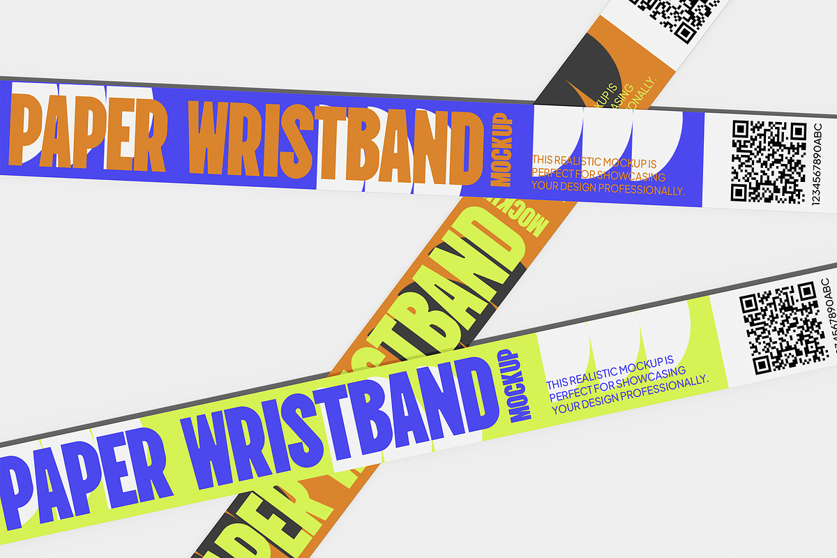Paper Wristband Mockup, an Advertising Mockup by Permadi Creative (Photo 3 of 3)