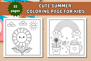 Cute Summer Coloring Page, a Seasonal Illustration by Salaly (Thumbnail 6 of 6)