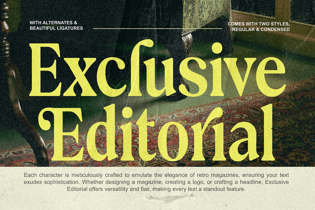 Exclusive Editorial - Retro Serif, a Serif Font by Dora Typefoundry (Photo 1 of 12)