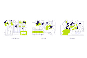 City tourism isolated cartoon vector, an Illustration by Visual Generation