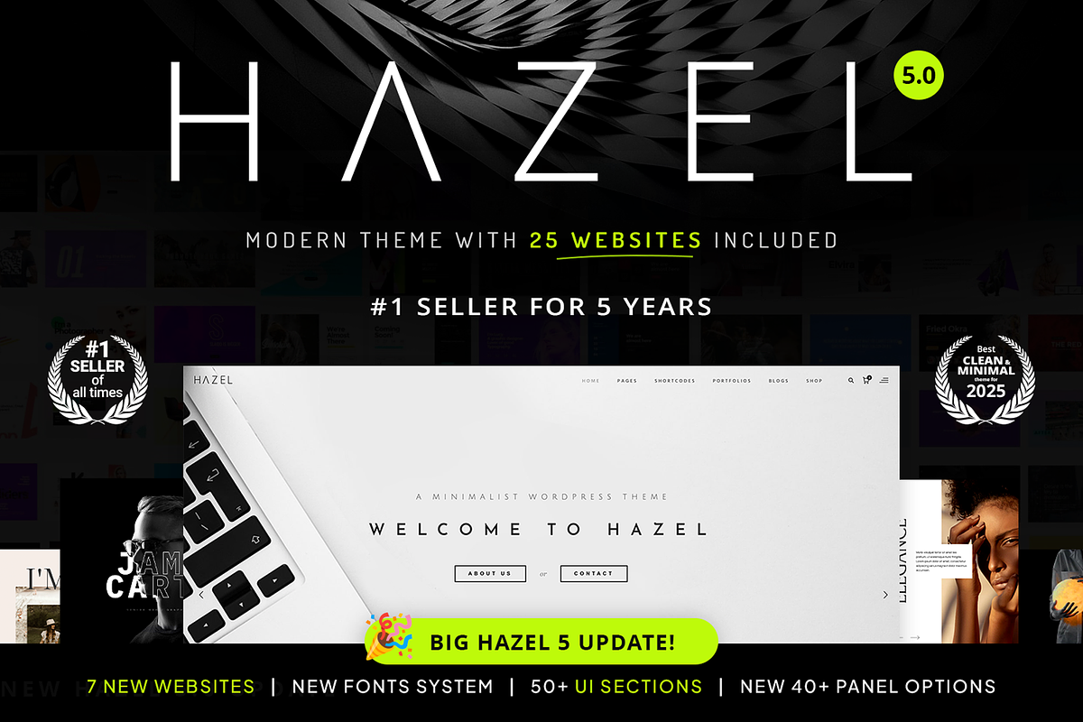 Hazel - Minimalist WordPress Theme, a WordPress Template by treethemes (Photo 1 of 5)