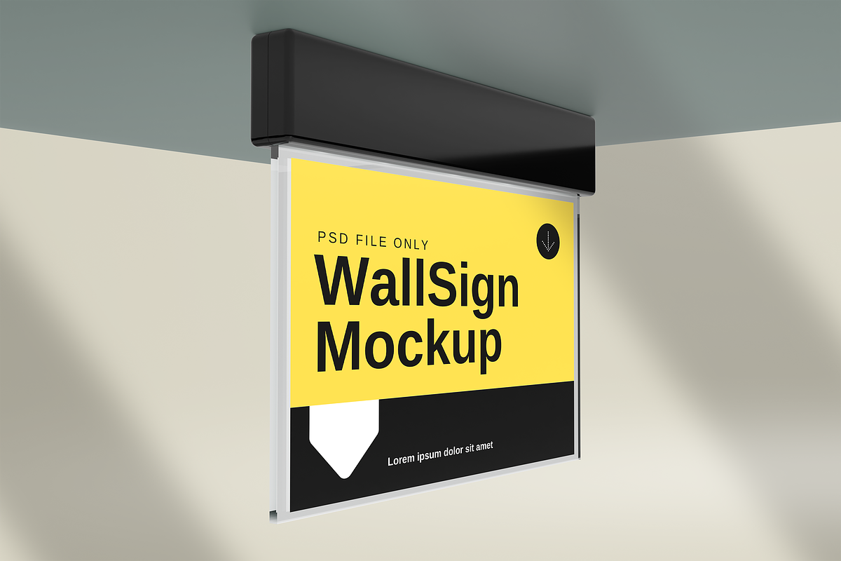 Wall Sign mockup, an Advertising Mockup by Twins_studio926 (Photo 4 of 5)