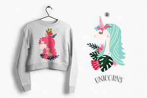 Unicorns - Cliparts And Patterns