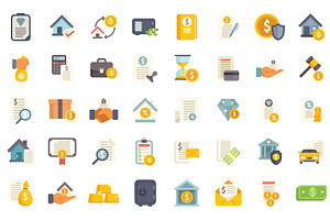Loan agreement icons showing, an Object Illustration by Ylivdesign