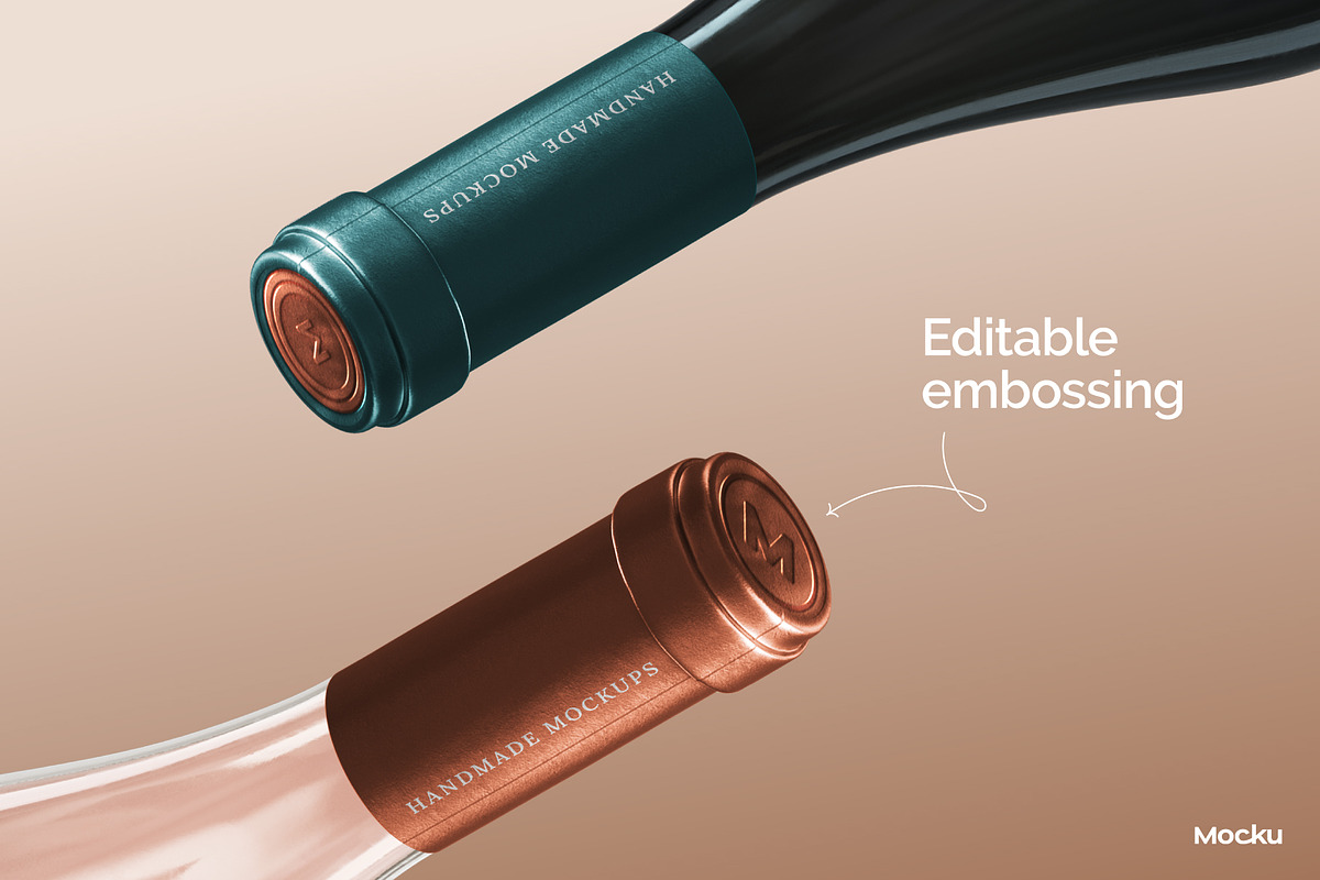 The Wine Creator - Burgundy bottle, a Packaging Mockup by Mocku (Photo 8 of 14)