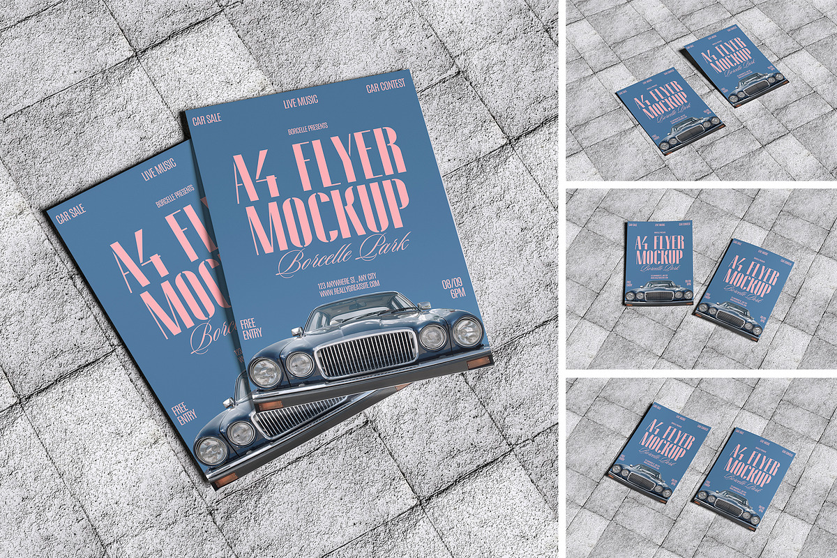 Flyer A4 Mockup, an Advertising Mockup by Pikachudesign (Photo 1 of 5)