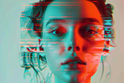 90 Glitch faces, a Person Illustration by Handmadefont (Thumbnail 65 of 94)
